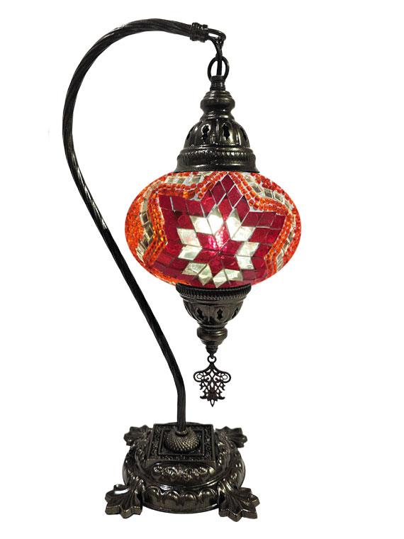 Hanging Mosaic Desk Lamp - Red