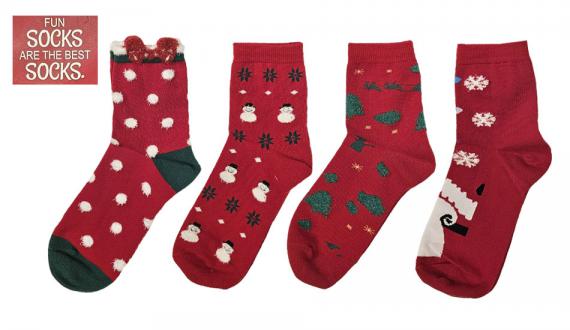 4 Designs of Christmas socks
