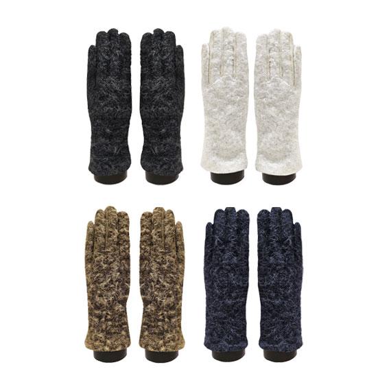 Mohair Teddy Solid texting glove with touch screen and text
