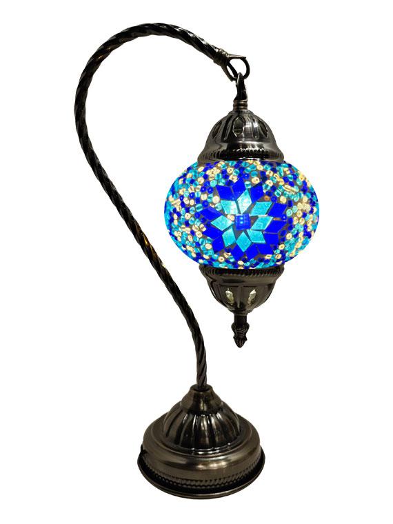 Mosaic Glass Hanging Desk Lamp - Blue