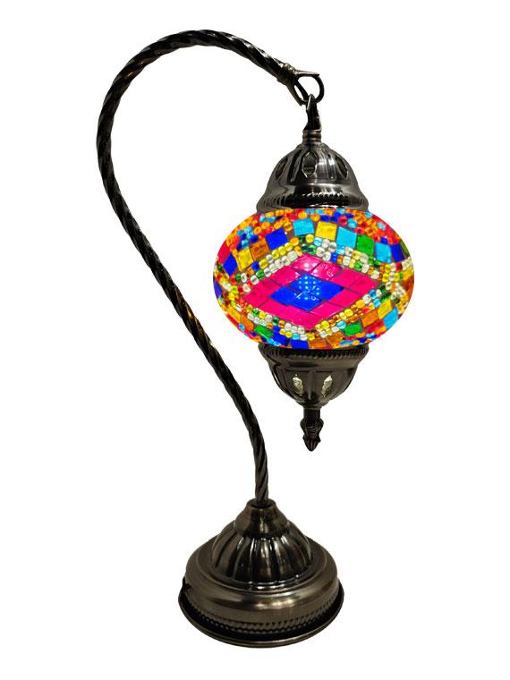 Mosaic Glass Hanging Desk Lamp - Multi