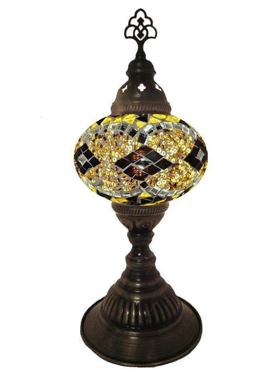 Mosaic Desk Lamp - Yellow and Brown