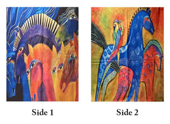 Laurel Burch Wild Horse (side 1) and Laurel Burch Rainbow