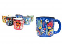 Relief Design Barrel Ceramic Mug