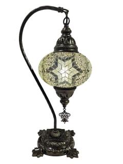 Hanging Mosaic Desk Lamp - White