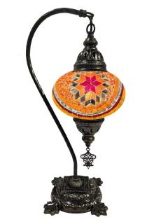 Hanging Mosaic Desk Lamp - Red and Orange