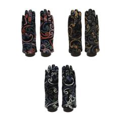 Yarn Abstract Scroll texting glove with touch screen and text
