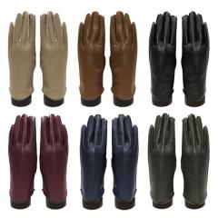 Vegan Leather Glove with plate trim texting glove with touch