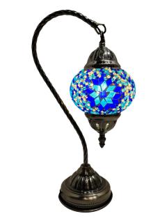 Mosaic Glass Hanging Desk Lamp - Blue