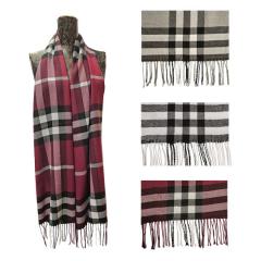 Large BB Inspired Plaid Cashmere Touch Muffler scarf with - Multi