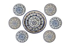 Agean Design Ceramic Bowl in shades of sea blues