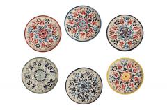 Small Plate Coaster with rim Aegean pattern